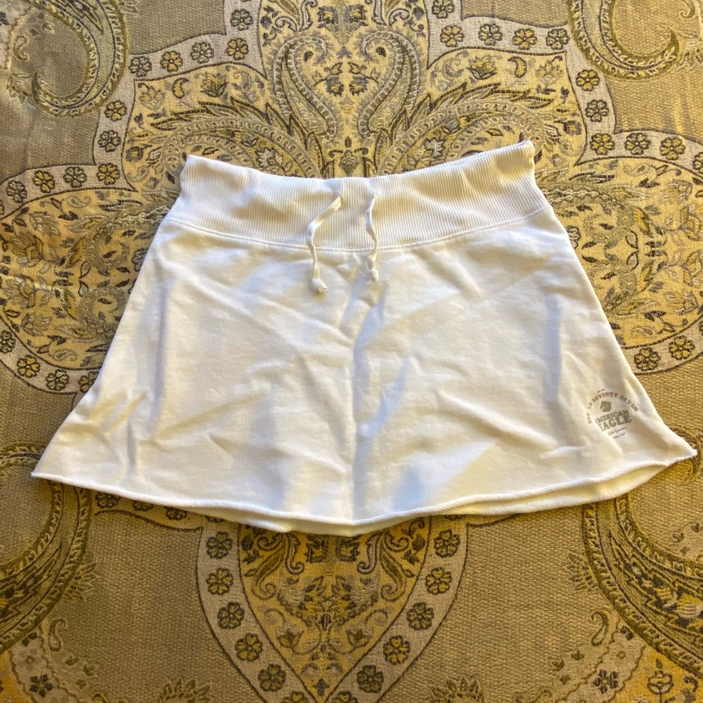 Vintage American Eagle 🦅 Cotton Mini Skirt Cream Color Woman’s Size XS